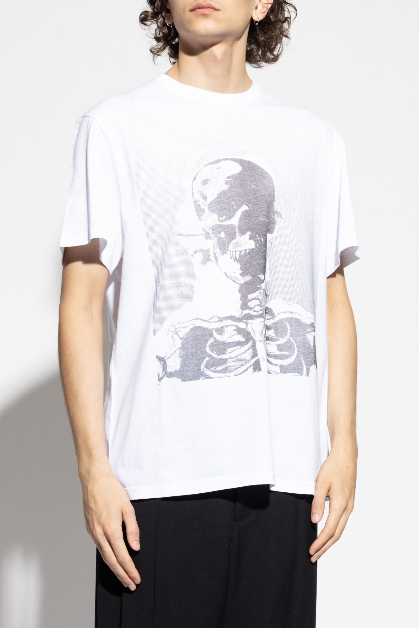 White T-shirt with print Alexander McQueen - Vitkac Canada